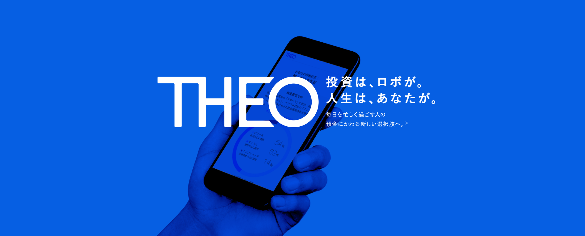 THEO テオ by お金のデザイン ロボアドバイザーで、おまかせ資産運用